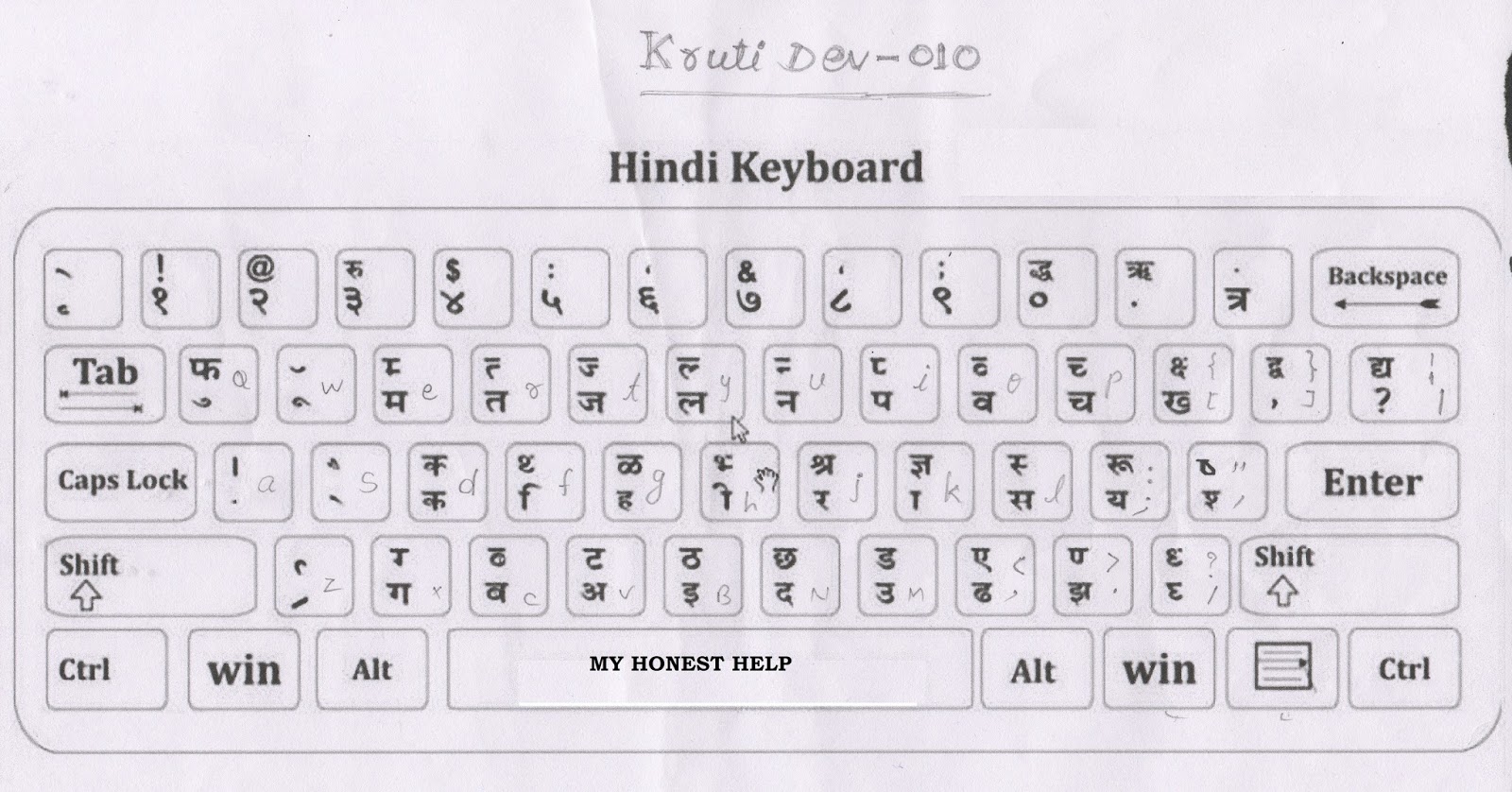 hindi typing kruti dev 016 online typning